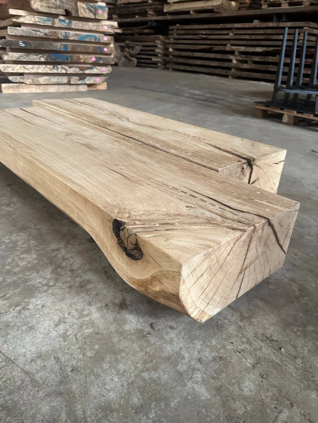 mesas rústicas de vigas